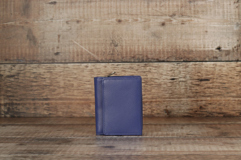 Personalised Engraved Purple Leather Purse