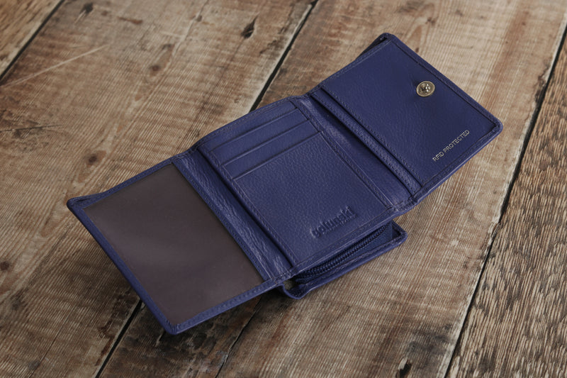 Personalised Engraved Purple Leather Purse