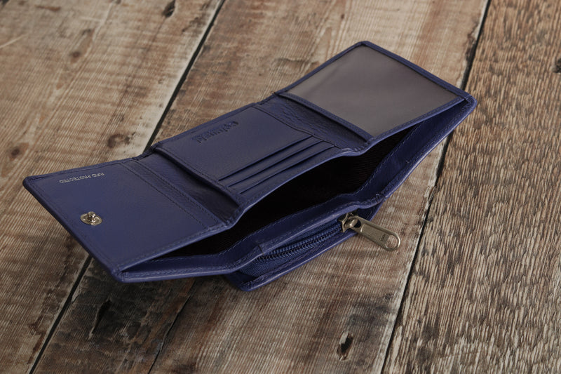 Personalised Engraved Purple Leather Purse