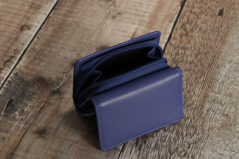 Personalised Engraved Purple Leather Purse