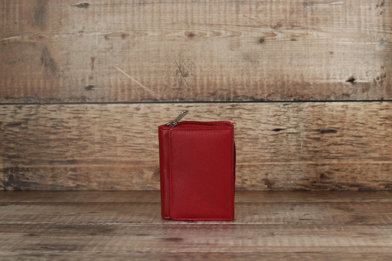Personalised Engraved Red Leather Purse