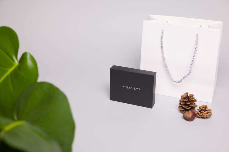 Personalised Engraved Black & Grey Bifold Leather Wallet With Big Zip Coin Pocket