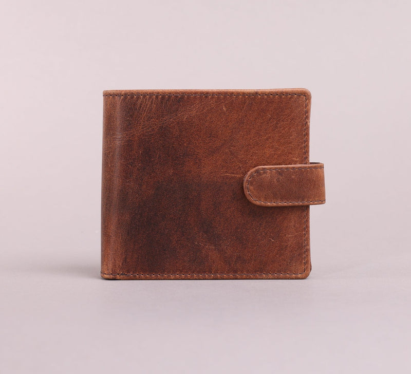Personalised Engraved Brown Bifold Leather Wallet