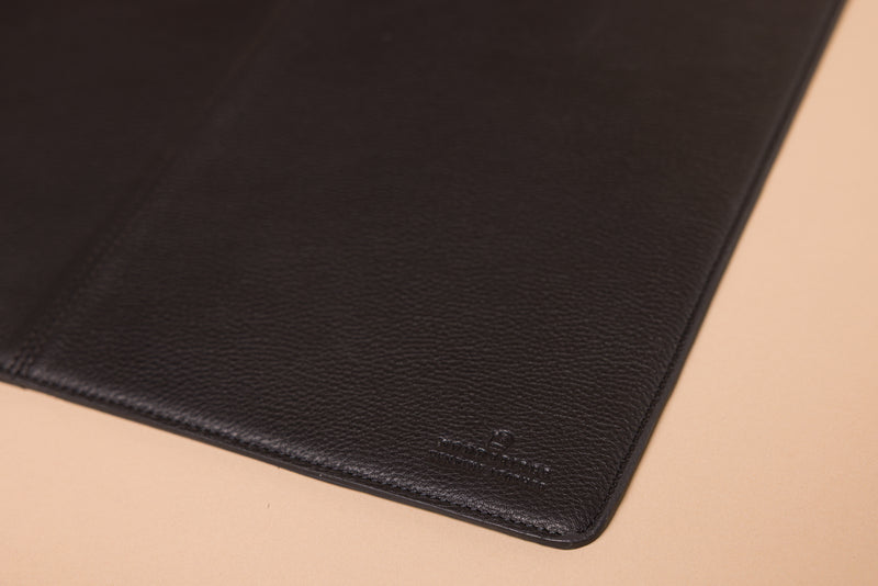 Personalised Engraved Black Genuine Leather Large Size Desk Mat