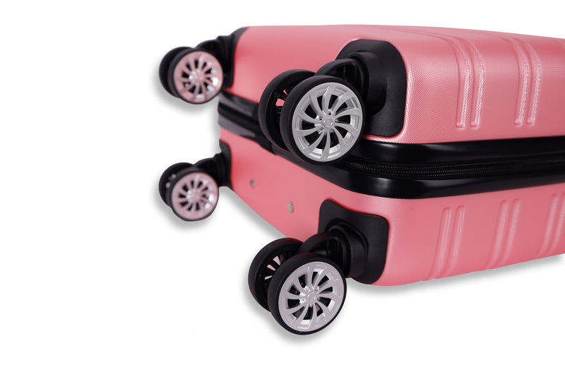 Everest Hardside Luggage ABS Hard-Shell Spinner/Suitcase Set with 8 Wheels - 71cm / 28 inches, 61cm / 24 inches, 55cm / 20 inches 3 Piece Set (20", 24",28")