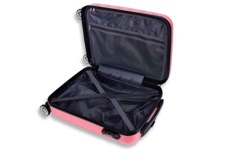 Everest Hardside Luggage ABS Hard-Shell Spinner/Suitcase Set with 8 Wheels - 71cm / 28 inches, 61cm / 24 inches, 55cm / 20 inches 3 Piece Set (20", 24",28")