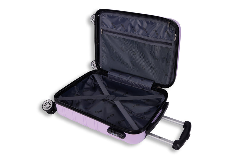 Everest Hardside Luggage ABS Hard-Shell Spinner/Suitcase Set with 8 Wheels - 71cm / 28 inches, 61cm / 24 inches, 55cm / 20 inches 3 Piece Set (20", 24",28")