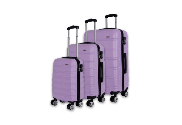 Everest Hardside Luggage ABS Hard-Shell Spinner/Suitcase Set with 8 Wheels - 71cm / 28 inches, 61cm / 24 inches, 55cm / 20 inches 3 Piece Set (20", 24",28")