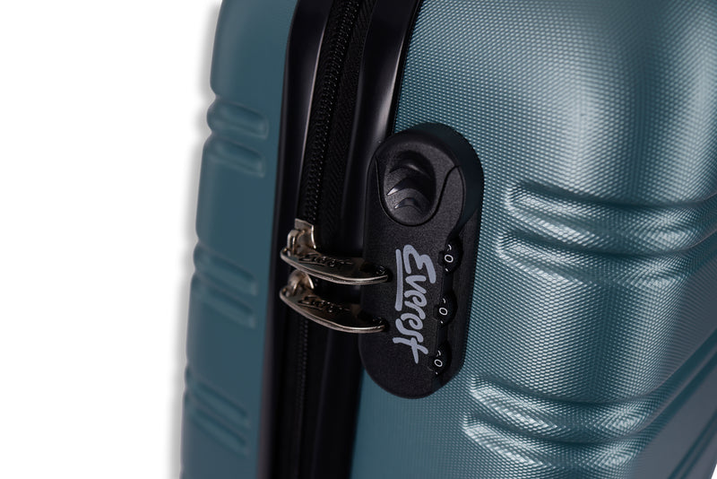 Everest Hardside Luggage ABS Hard-Shell Spinner/Suitcase Set with 8 Wheels - 71cm / 28 inches, 61cm / 24 inches, 55cm / 20 inches 3 Piece Set (20", 24",28")