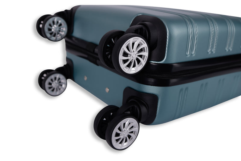 Everest Hardside Luggage ABS Hard-Shell Spinner/Suitcase Set with 8 Wheels - 71cm / 28 inches, 61cm / 24 inches, 55cm / 20 inches 3 Piece Set (20", 24",28")