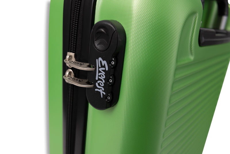 Everest Hardside Luggage ABS Hard-Shell Spinner/Suitcase Set with 8 Wheels - 71cm / 28 inches, 61cm / 24 inches, 55cm / 20 inches 3 Piece Set (20", 24",28")