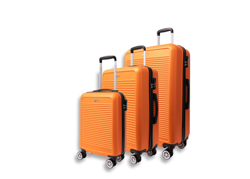 Everest Hardside Luggage ABS Hard-Shell Spinner/Suitcase Set with 8 Wheels - 71cm / 28 inches, 61cm / 24 inches, 55cm / 20 inches 3 Piece Set (20", 24",28")