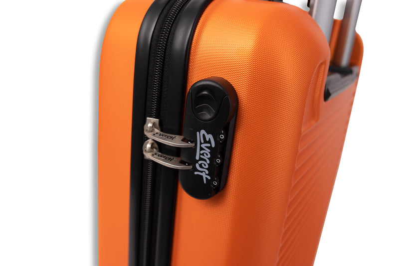 Everest Hardside Luggage ABS Hard-Shell Spinner/Suitcase Set with 8 Wheels - 71cm / 28 inches, 61cm / 24 inches, 55cm / 20 inches 3 Piece Set (20", 24",28")