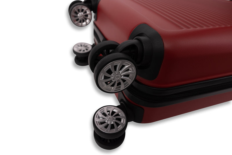 Everest Hardside Luggage ABS Hard-Shell Spinner/Suitcase Set with 8 Wheels - 71cm / 28 inches, 61cm / 24 inches, 55cm / 20 inches 3 Piece Set (20", 24",28")