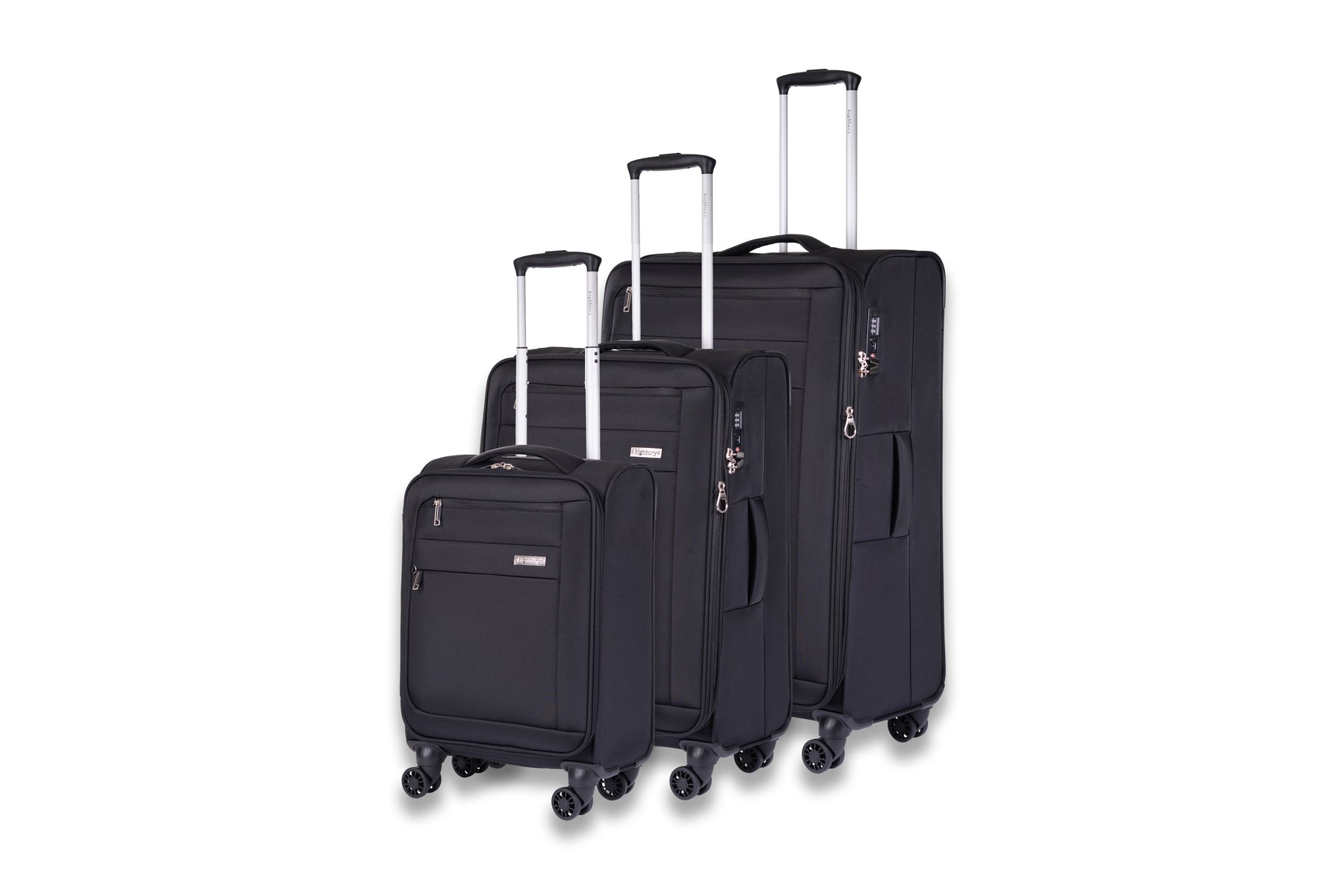 Highbury Black Softside Luggage Set (29/25/20 inches)