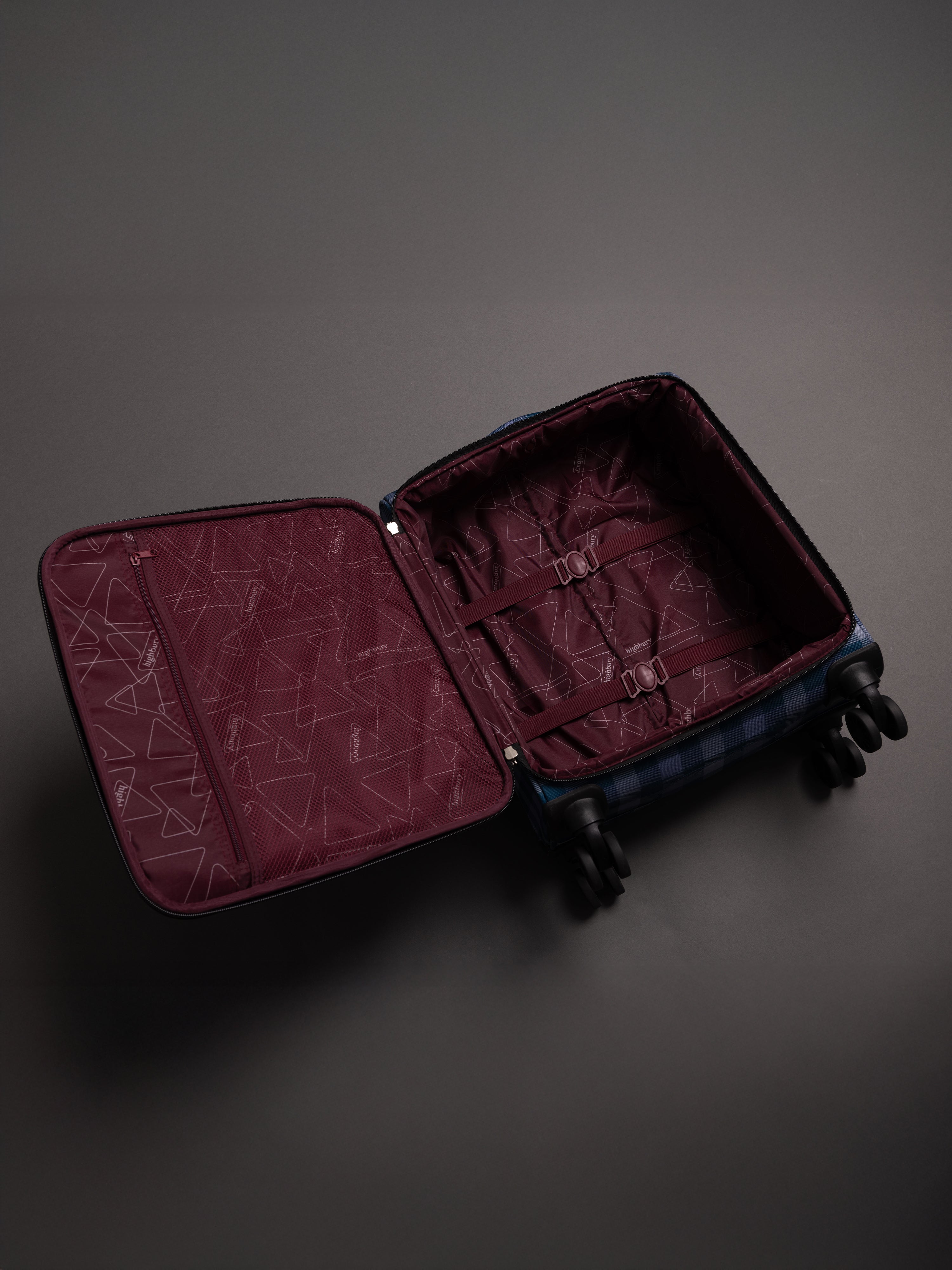 Highbury 3-Piece Luggage Set with 8 Spinner Wheels – Polyester Suitcases 20", 24", 28" (Cabin, Medium & Large)