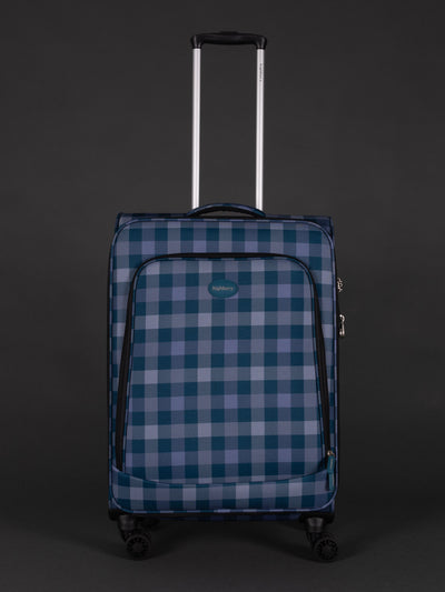 "Lightweight polyester luggage set with smooth spinner wheels"