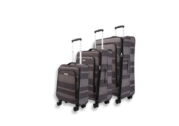 Highbury Polyester Luggage Set with 8 Rolling Spinner/Suitcase Set with 8 Wheels - 71cm / 28 inches, 61cm / 24 inches, 55cm / 18 inches