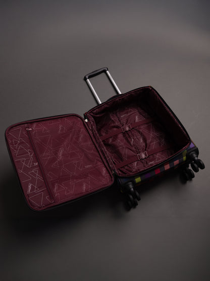 Highbury 3-Piece Luggage Set with 8 Spinner Wheels – Polyester Suitcases 20", 24", 28" (Cabin, Medium & Large)