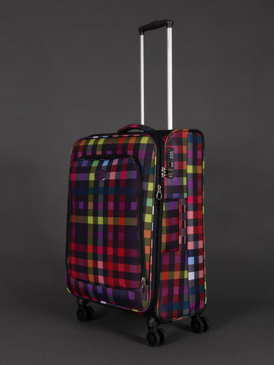 "24 inch medium suitcase in polyester with telescopic handle"
