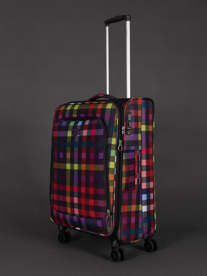 "24 inch medium suitcase in polyester with telescopic handle"