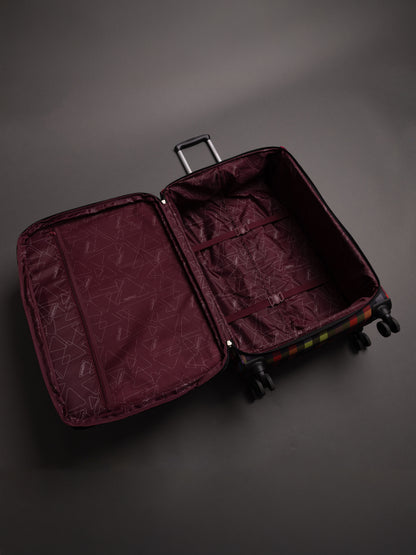 Highbury 3-Piece Luggage Set with 8 Spinner Wheels – Polyester Suitcases 20", 24", 28" (Cabin, Medium & Large)