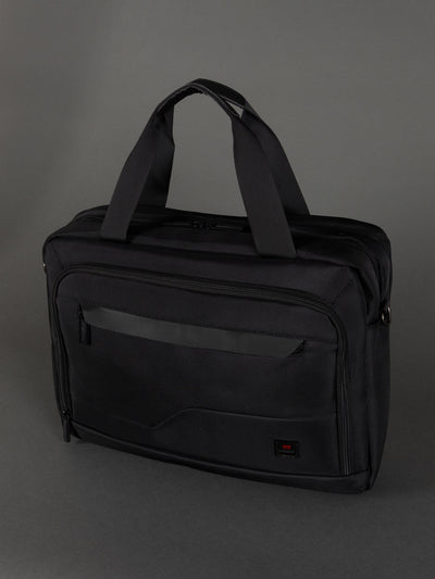Highbury Professional men’s laptop briefcase in black