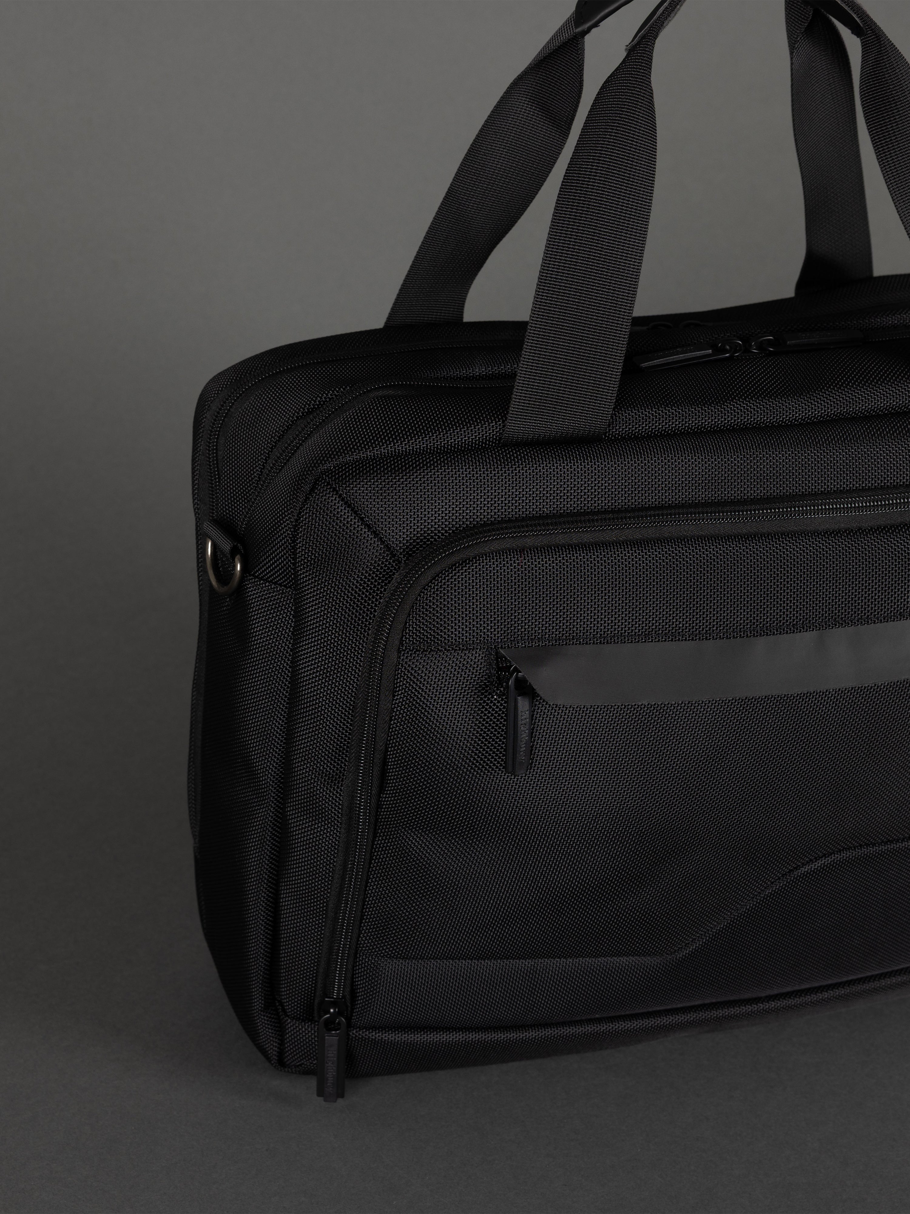 Highbury Black Business Bag – Professional Laptop Briefcase with Organiser Sections & Shoulder Strap