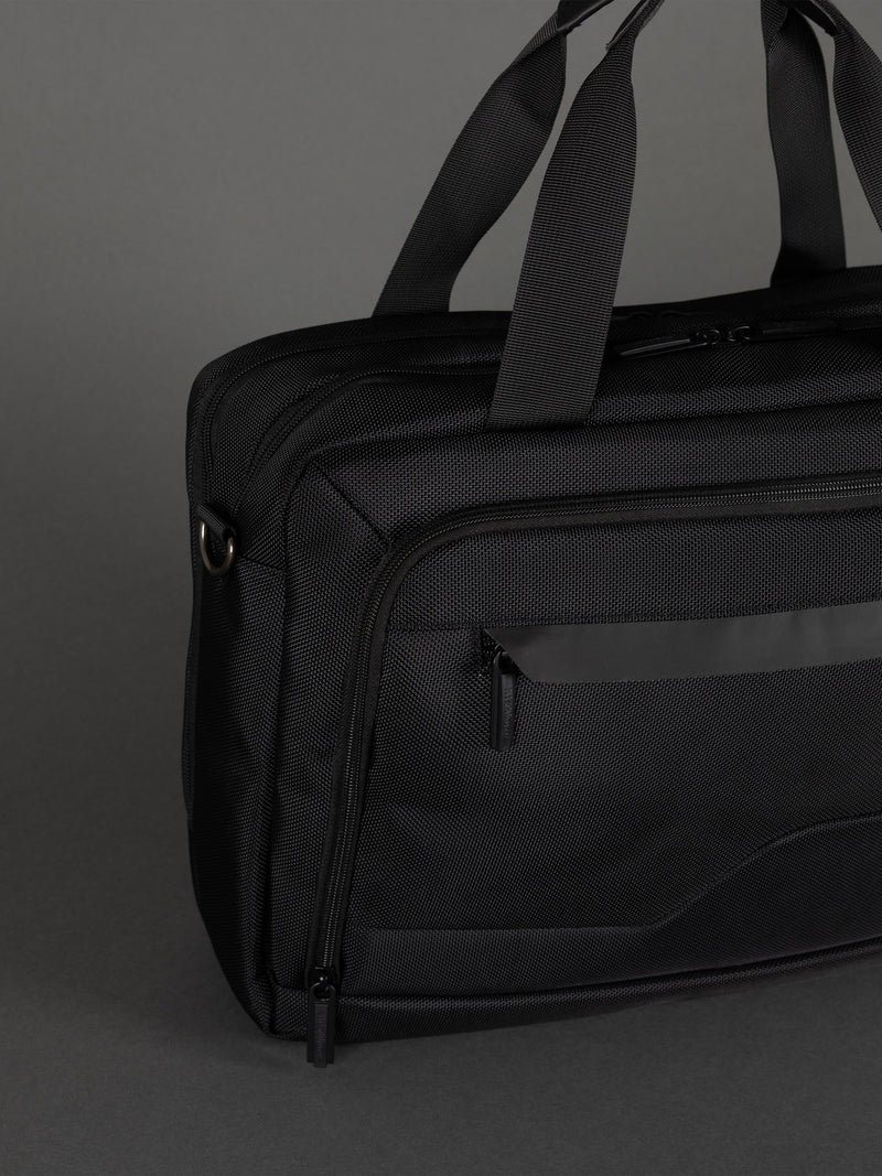 Highbury Black Business Bag – Professional Laptop Briefcase with Organiser Sections & Shoulder Strap