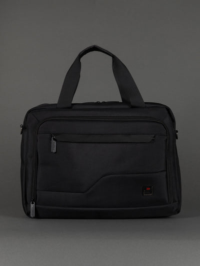 "Highbury Black Business Bag – professional laptop briefcase with organiser sections"