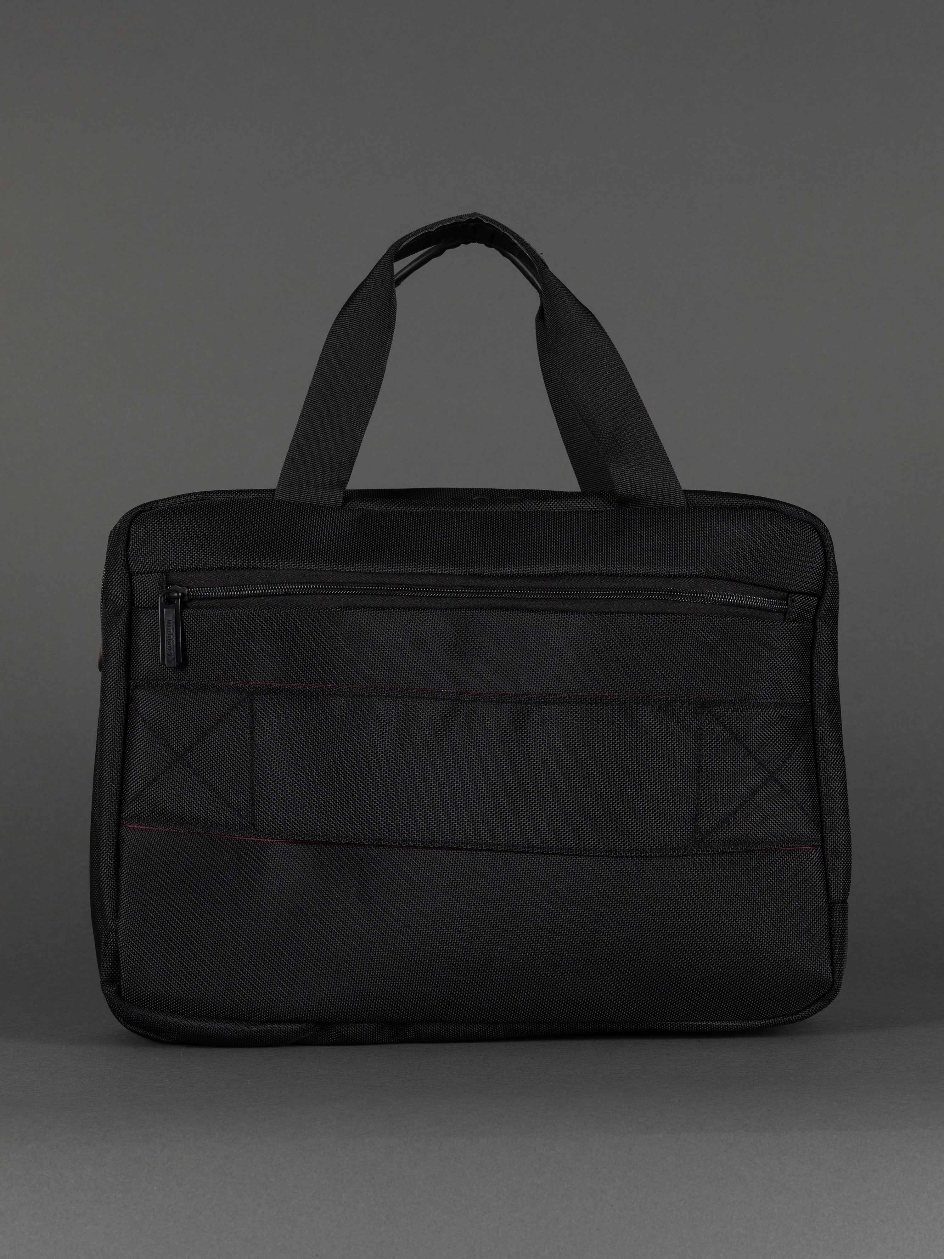 Highbury Black Business Bag – Professional Laptop Briefcase with Organiser Sections & Shoulder Strap