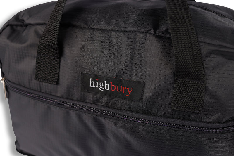 Highbury Foldable Flight bag With Strap, Personalized Luggage Tag, Weekender bag, Holiday Bag