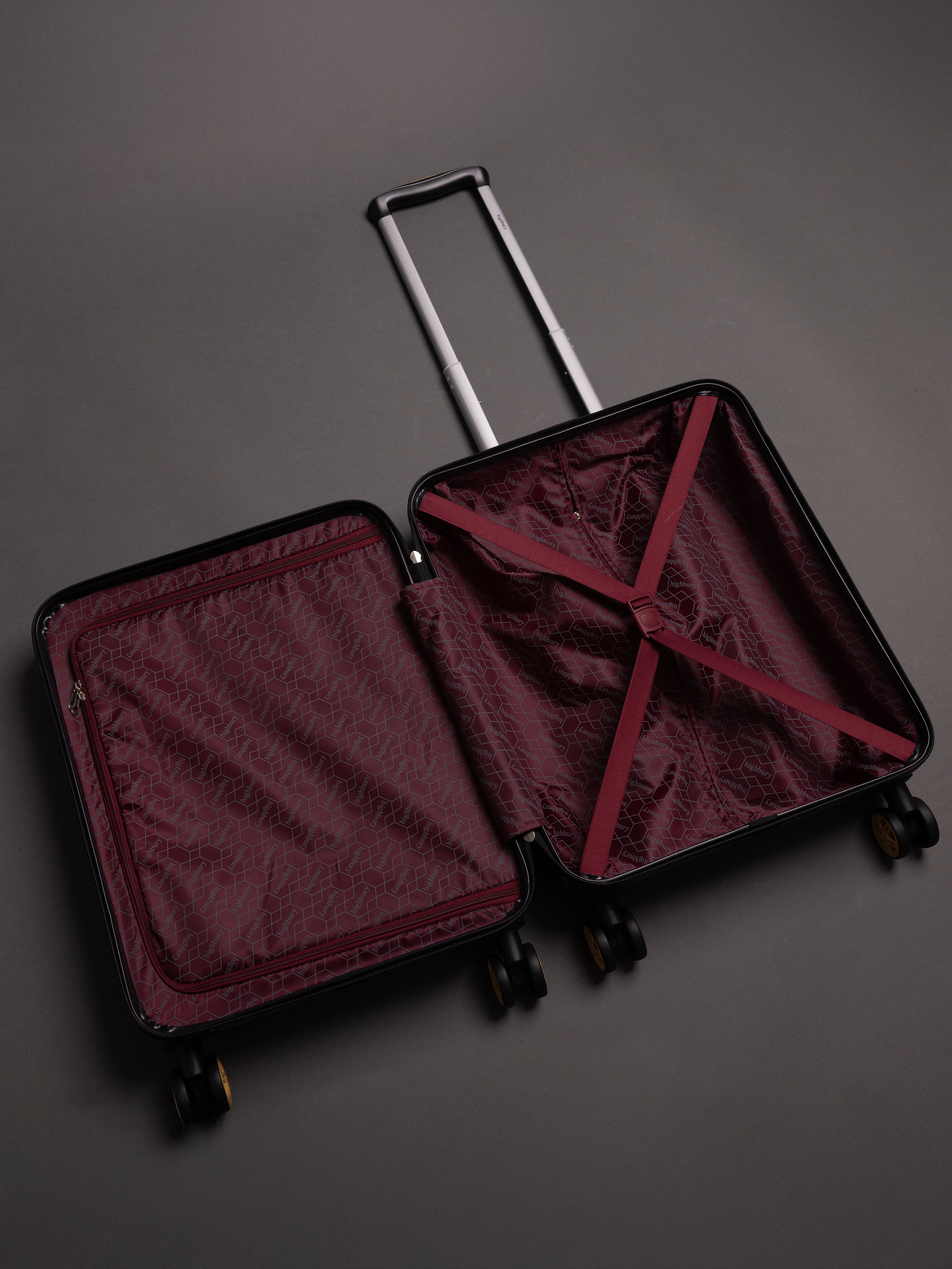 Highbury Burgundy Hardside Luggage Polypropylene Hard-Shell Spinner/Suitcase Set with 8 Wheels - 29 inches, 25 inches, 20 inches
