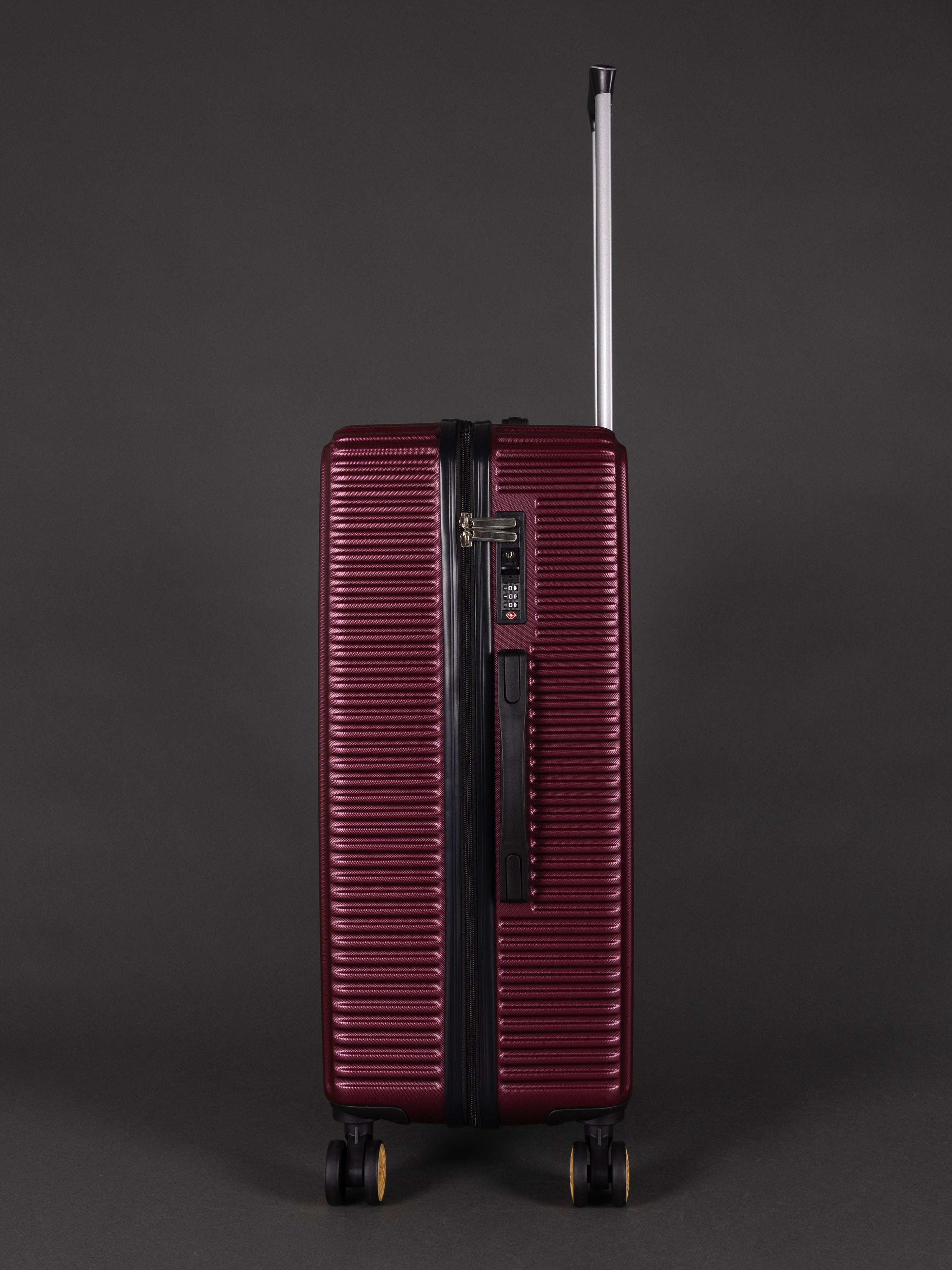 Highbury Burgundy Hardside Luggage Polypropylene Hard-Shell Spinner/Suitcase Set with 8 Wheels - 29 inches, 25 inches, 20 inches