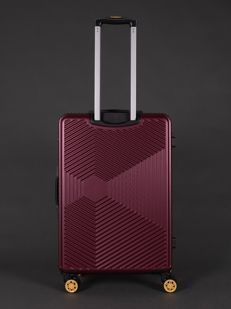 Highbury Burgundy Hardside Luggage Polypropylene Hard-Shell Spinner/Suitcase Set with 8 Wheels - 29 inches, 25 inches, 20 inches