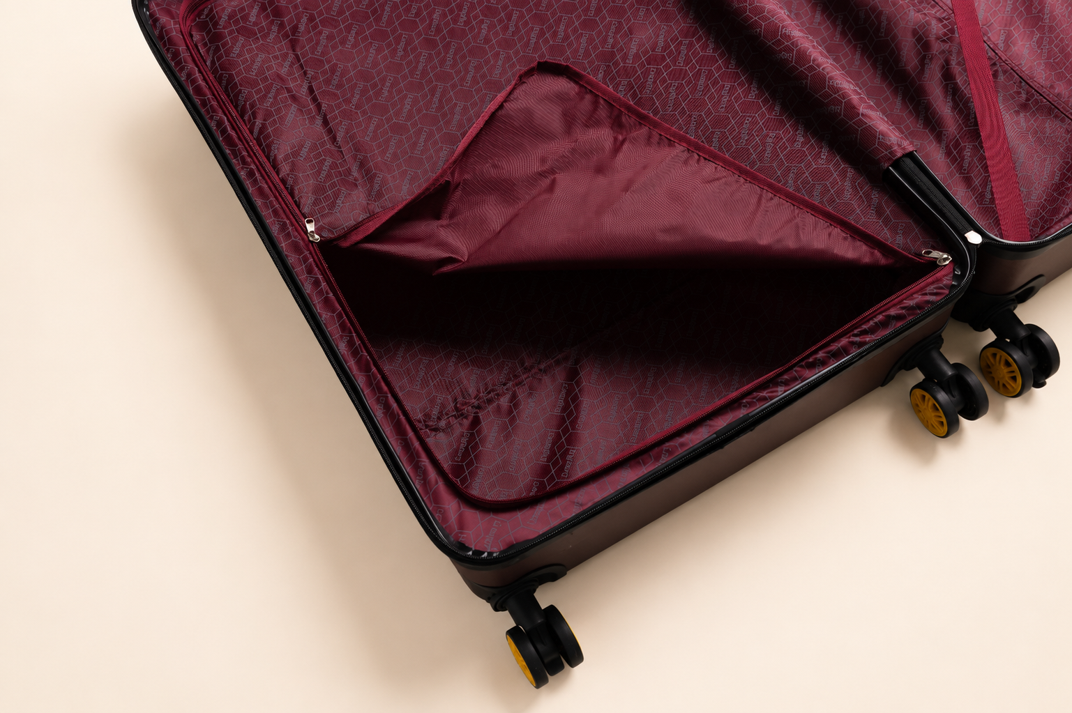 Highbury Burgundy Hardside Luggage Polypropylene Hard-Shell Spinner/Suitcase Set with 8 Wheels - 29 inches, 25 inches, 16 inches, 14 inches