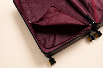 Highbury Burgundy Hardside Luggage Polypropylene Hard-Shell Spinner/Suitcase Set with 8 Wheels - 29 inches, 25 inches, 16 inches, 14 inches