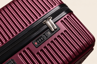 Highbury Burgundy Hardside Luggage Polypropylene Hard-Shell Spinner/Suitcase Set with 8 Wheels - 29 inches, 25 inches, 16 inches, 14 inches