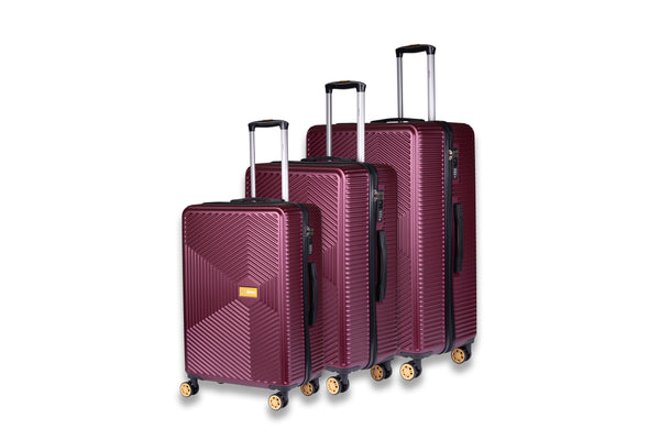 Highbury Burgundy Hardside Luggage Polypropylene Hard-Shell Spinner/Suitcase Set with 8 Wheels - 29 inches, 25 inches, 20 inches