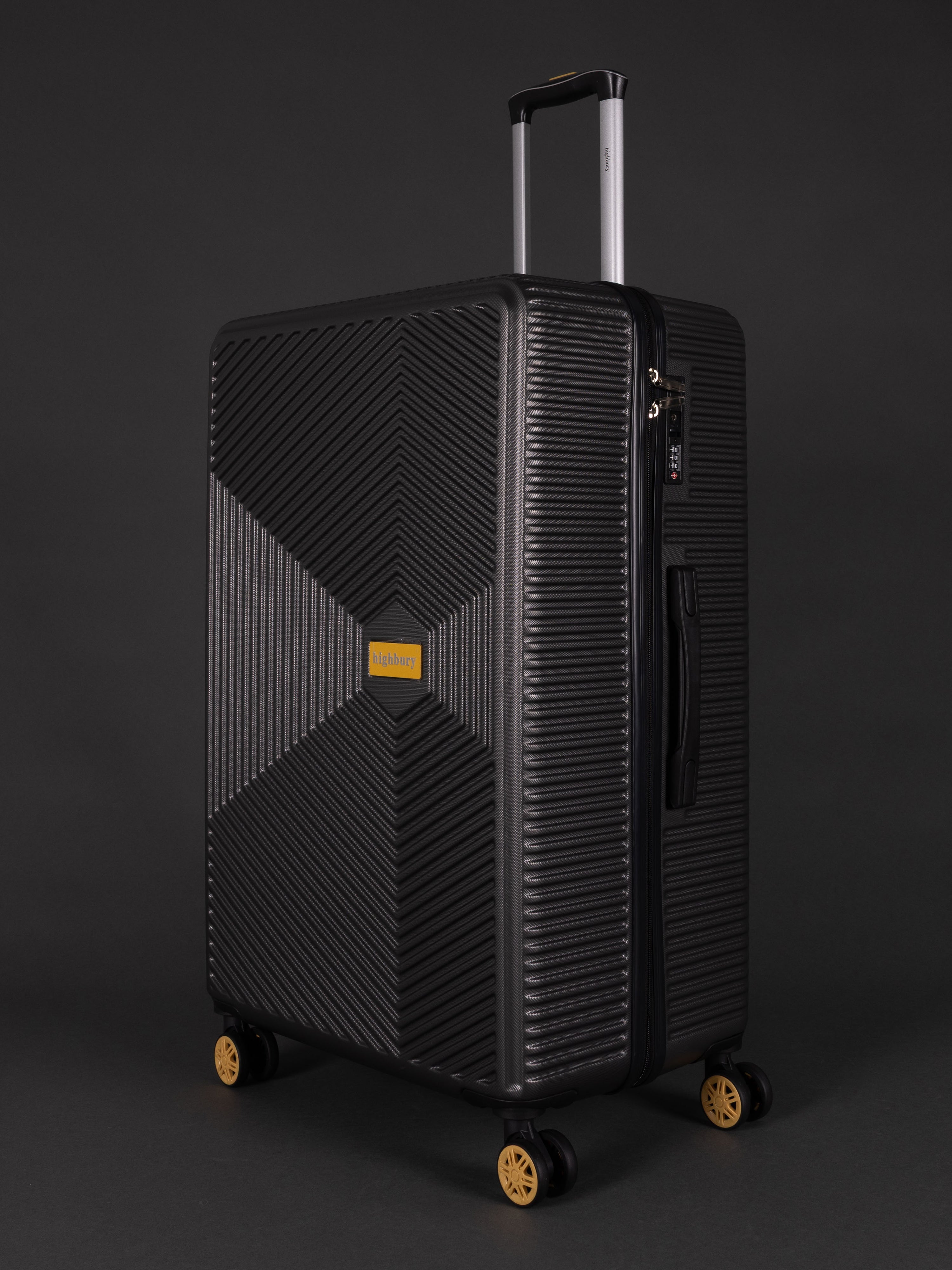 "29 inch large hardside suitcase with 8 wheels"