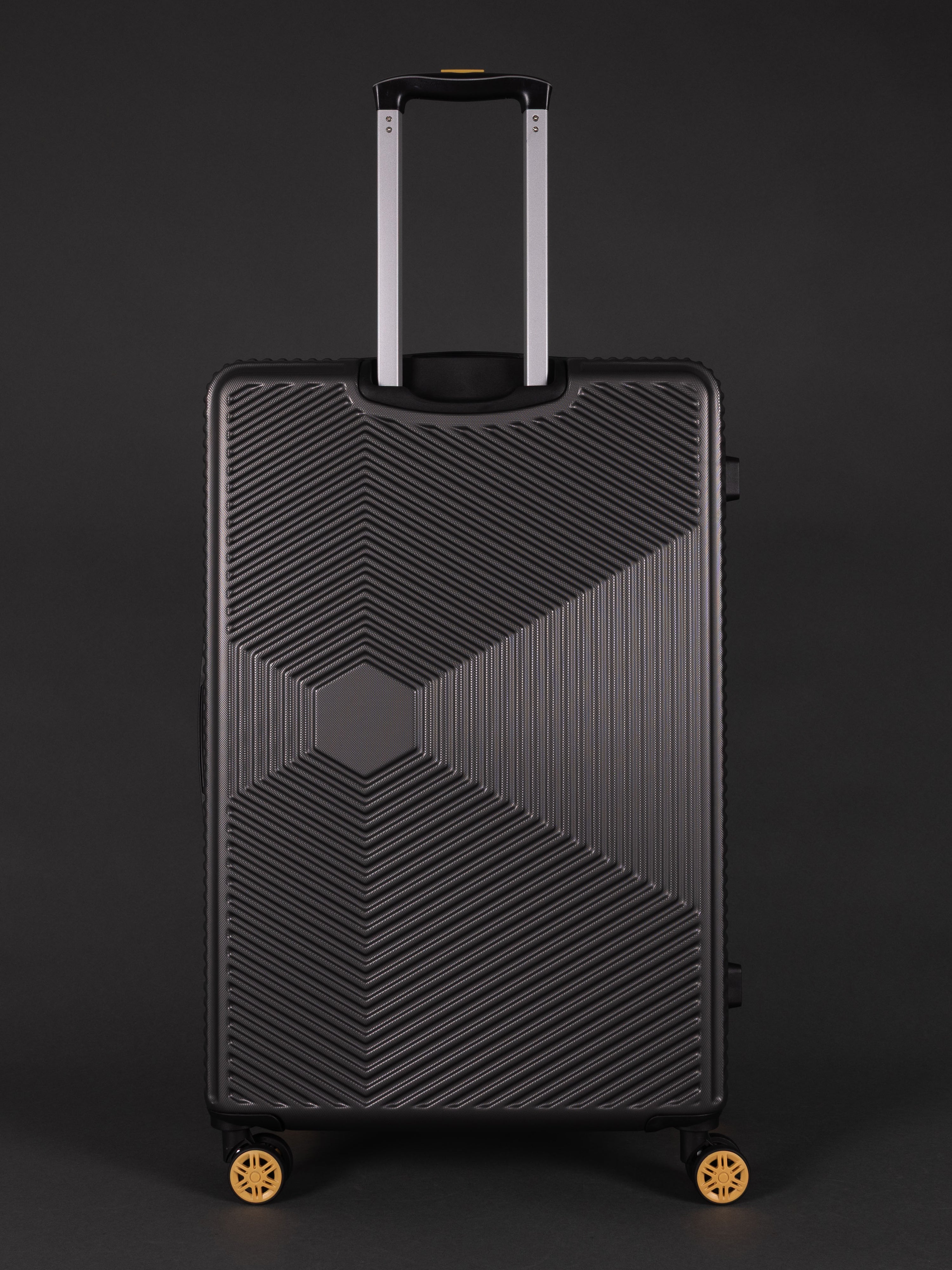 Highbury Dark Grey Hardside 3-Piece Luggage Set – Polypropylene Suitcases with 8 Spinner Wheels (20", 25", 29")