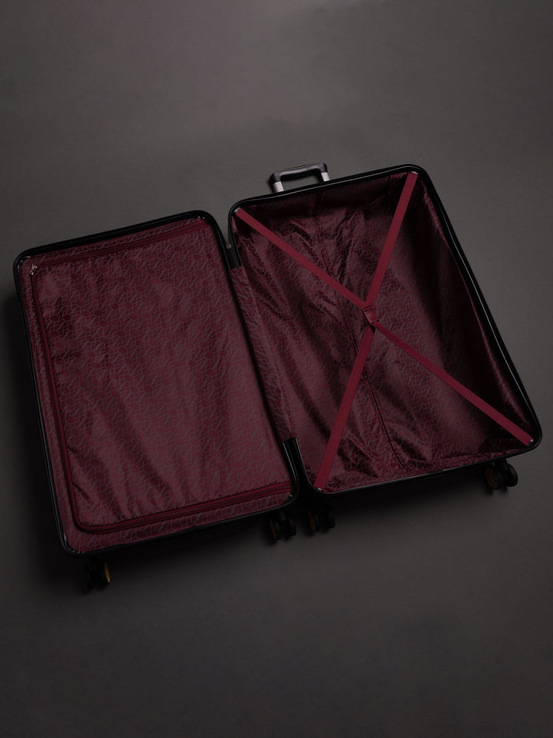 Highbury Dark Grey Hardside 3-Piece Luggage Set – Polypropylene Suitcases with 8 Spinner Wheels (20", 25", 29")