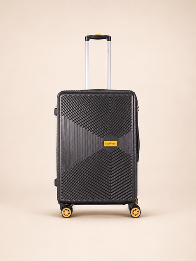 Highbury Dark Grey Hardside 4-Piece Luggage Set – Polypropylene Suitcases with 8 Spinner Wheels (14", 16", 25", 29")