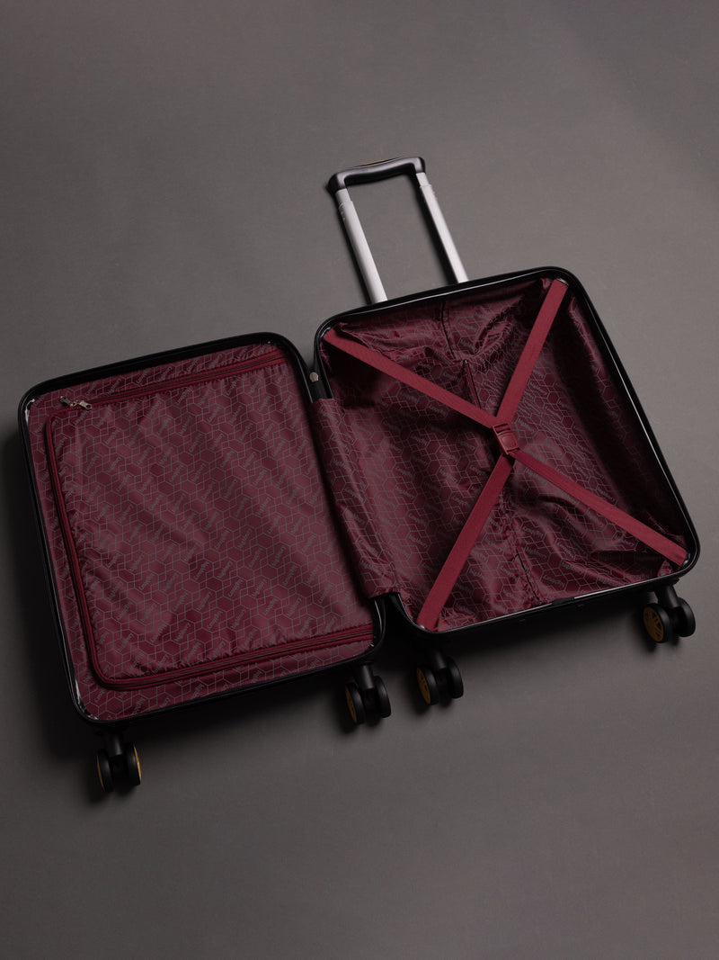 Highbury Navy Hardside 3-Piece Luggage Set – Polypropylene Suitcases with 8 Spinner Wheels (20", 25", 29")