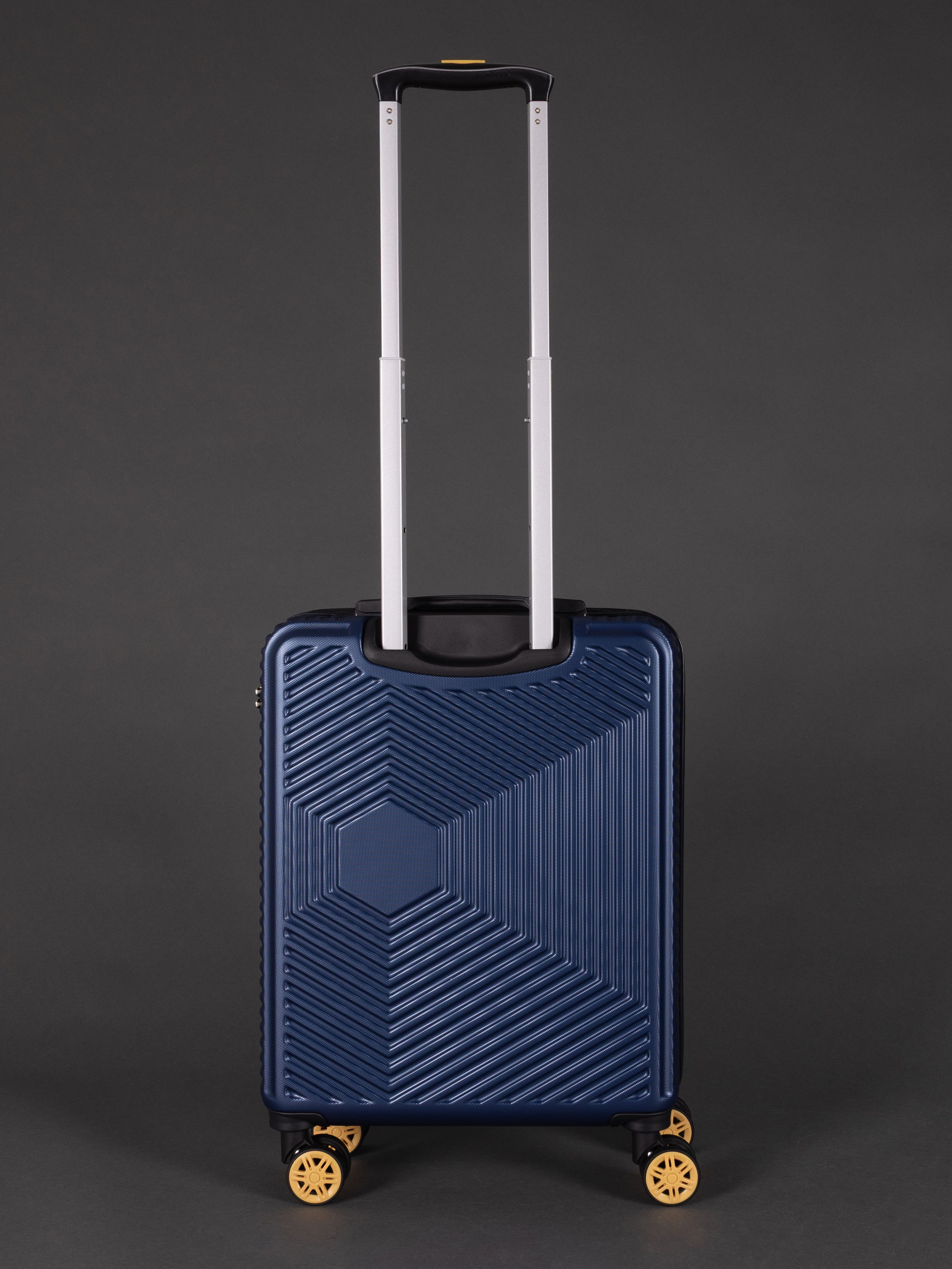 Highbury Navy Hardside 4-Piece Luggage Set – Polypropylene Suitcases with 8 Spinner Wheels (14", 16", 25", 29")