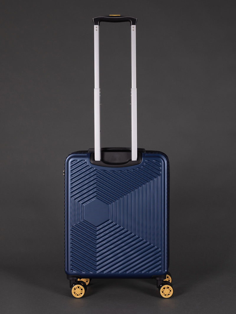 Highbury Navy Hardside 3-Piece Luggage Set – Polypropylene Suitcases with 8 Spinner Wheels (20", 25", 29")
