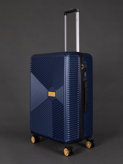 "25 inch medium navy hardside suitcase"