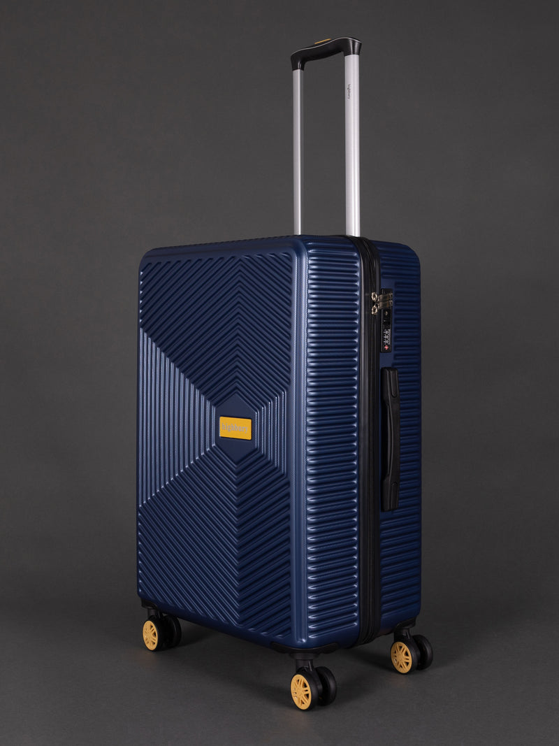 "25 inch medium navy hardside suitcase"
