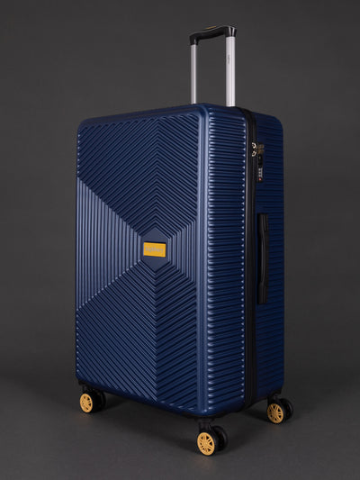 "Highbury navy hardside polypropylene luggage set – 3 suitcases"