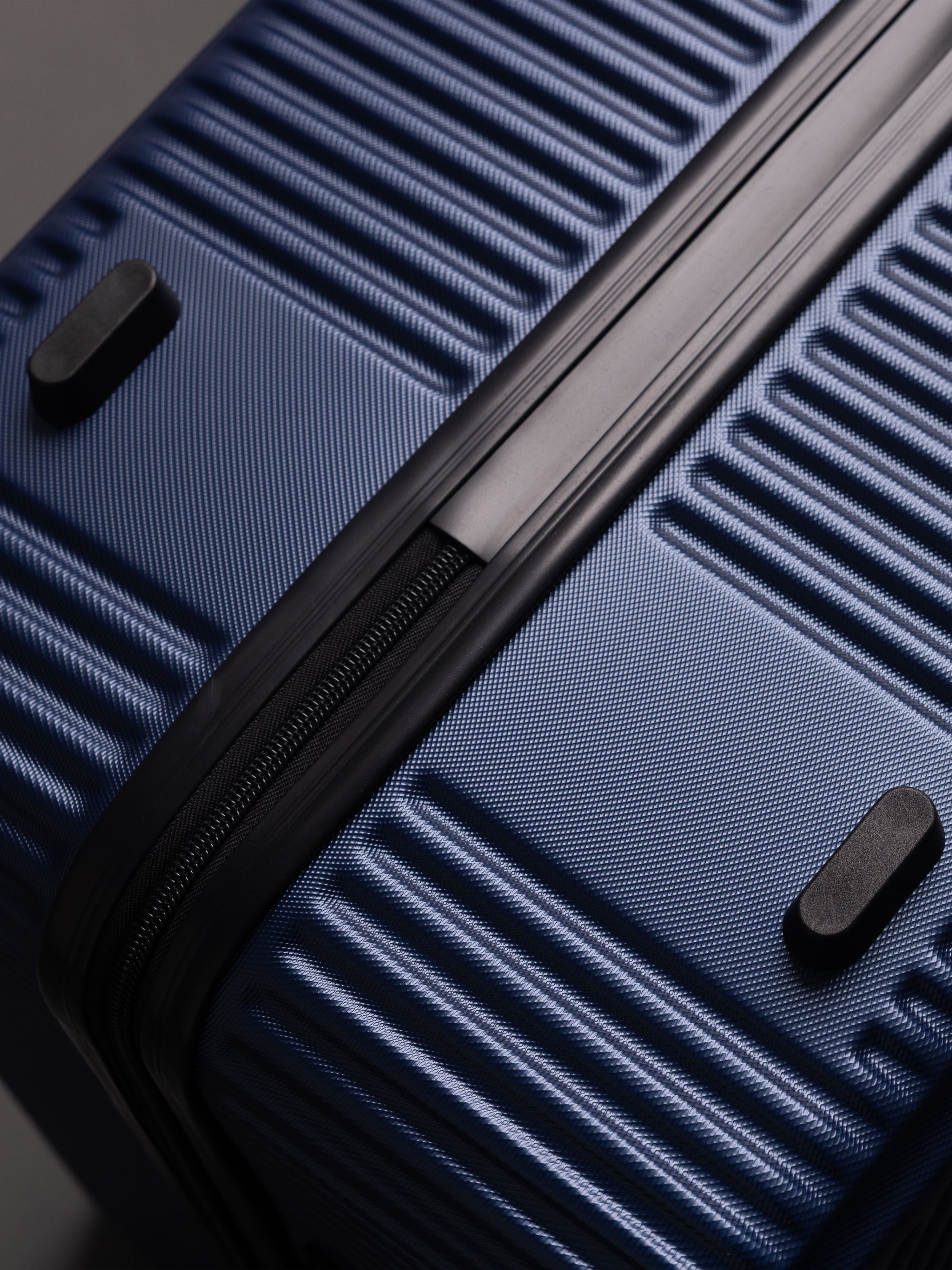 Highbury Navy Hardside 4-Piece Luggage Set – Polypropylene Suitcases with 8 Spinner Wheels (14", 16", 25", 29")